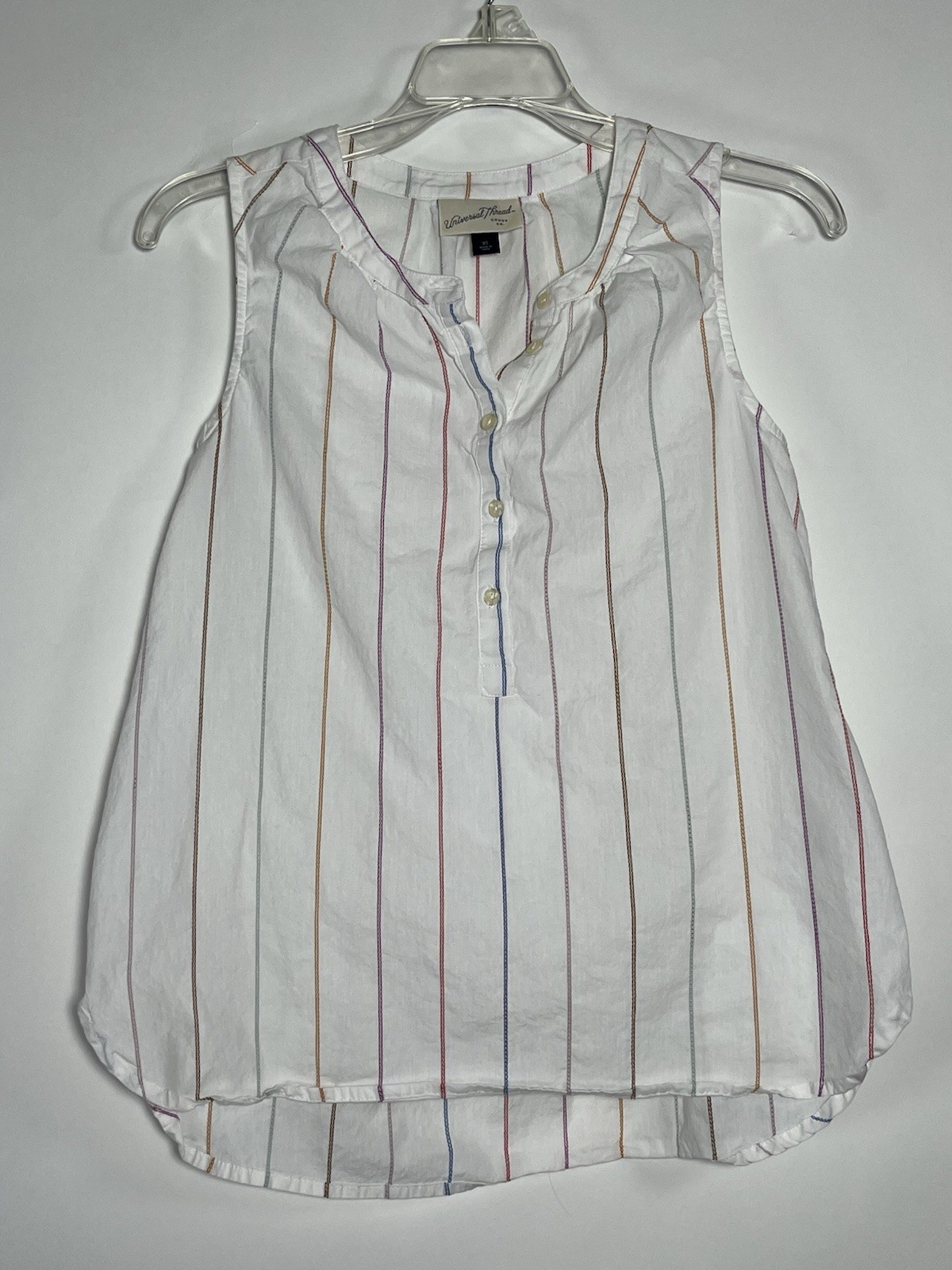 Universal Threads White w/Multi-color Stitching S… - image 1