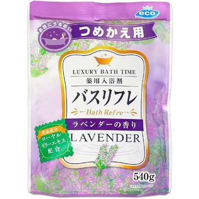 LION Bath Refre Badesalz Nachfüller 540g Lavendelduft