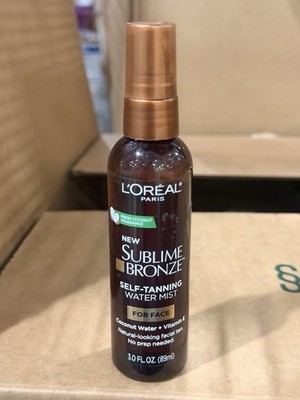 L'oreal- Sublime Bronze Self Tanning Water Mist For Face- Coconut Fragrance-3 Oz