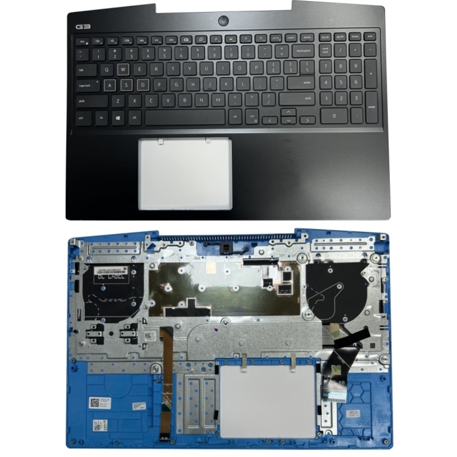 For Dell G3 15 3590 P89F Upper Palmrest Cover Keyboard RGB Colorful Backlight