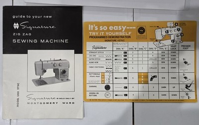 Montgomery Ward URR 276c Signature Zig Zag Sewing Machine Manual Instructions