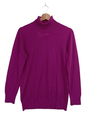 Mazzini Damen Pullover Rollkragen Lila Gr. 40/M Merinowolle