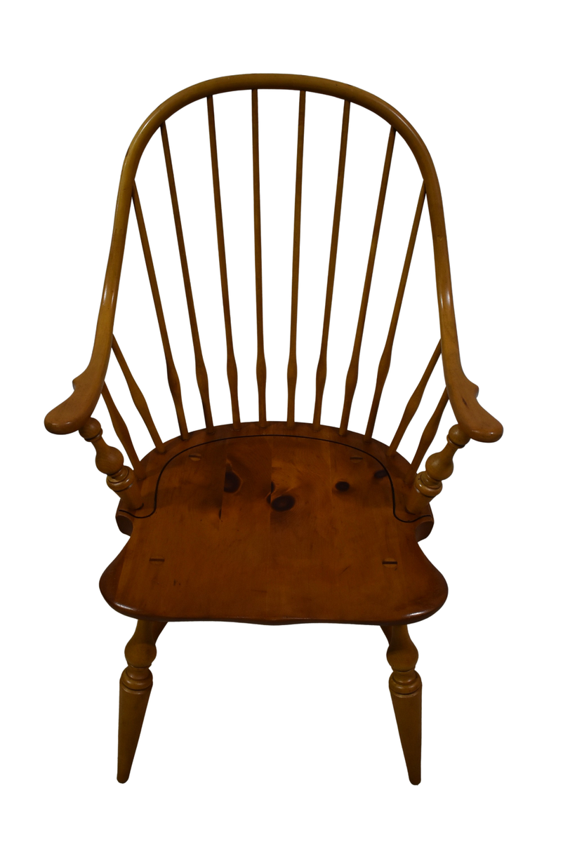 Ethan Allen Country Craftsman Dining Armchair Bowback Pine 19