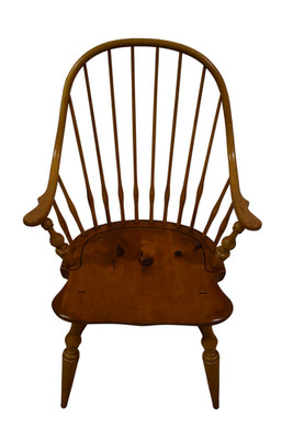 Ethan Allen Country Craftsman Dining Armchair Bowback Pine 19