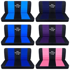 Fits 1961 to 1986 Chevy C/K 10/20 truck Front bench seat covers two tone