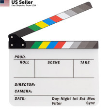 ALLZEDREAM Acrylic Directors Clapboard Film Clapper Board Cut Multicolor