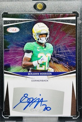 Benjamin Morrison AUTO 2025 Sage Football High Series RC Tampa Bay