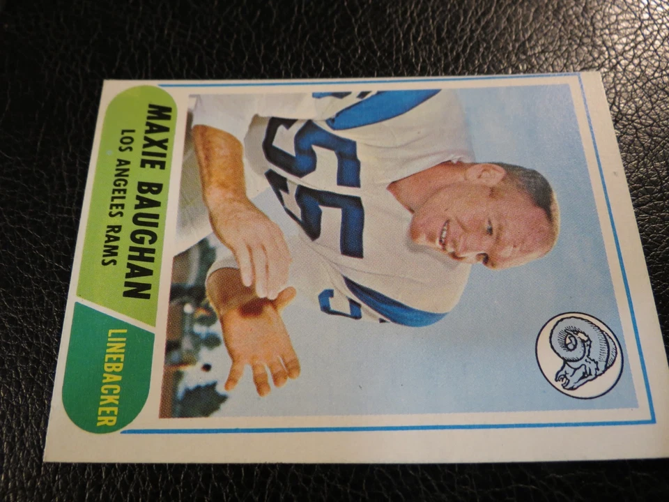 1968 TOPPS FOOTBALL SET #210 Maxie Baughan, Los Angeles Rams, VGEX+ oc - Image 2 of 3