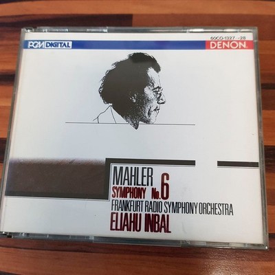 ELIAHU INBAL mahler symphony 6 JAPAN VG+/VG+ (2CD, Klassik, Denon)