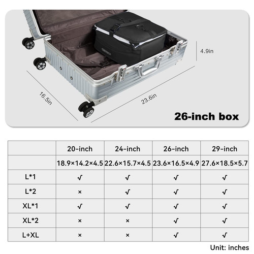 Portable Hanging Travel Shelves Bag Packing Cube Organizer Suitcase Storage L... - Imagen 6 de 6