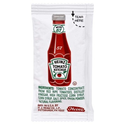 Concession Essentials 9gr Heinz Disposable Ketchup Packets. Pack of 50 Medium