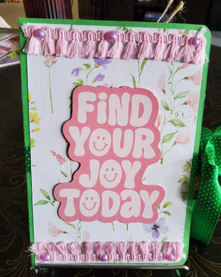 FIND JOY Junk Journal Handmade Book Mini Album w/ Pockets - Ephemera 6.25x4.5