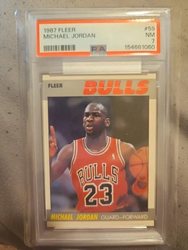 1987-88 Fleer - Michael Jordan #59 PSA7 NM
