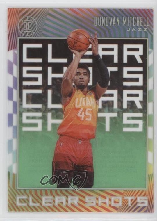 2019-20 Panini Illusions Clear Shots Emerald Donovan Mitchell #18 9hx