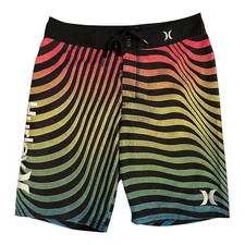 Hurley Boys XL Board Short Swim Trunk Colorful Tie Dye Surf Beach Youth