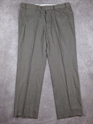 Armani Collezioni Pants Mens 34 Gray Flat Front Wool Suit Dress Slacks Formal