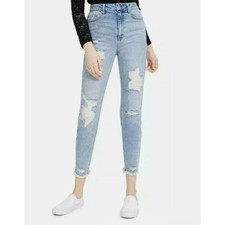 TINSELTOWN Juniors' Destructed Mom Jeans Size 5