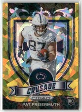 Pat Freiermuth RC 2021 Panini Prizm Draft Picks Gold Cracked Ice Crusade Penn