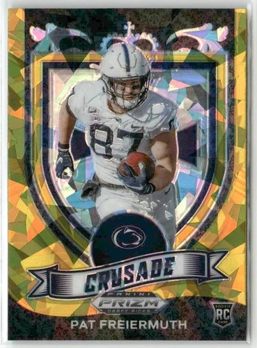 Pat Freiermuth RC 2021 Panini Prizm Draft Picks Gold Cracked Ice Crusade Penn