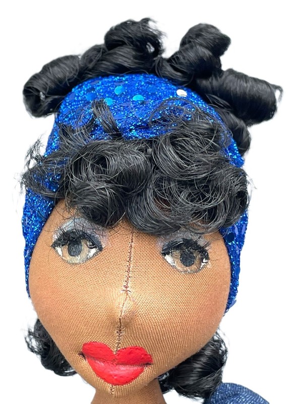Sale💕 Christina 💕 One-of-a-Kind Handmade Black Doll,  Ready numbered & Signed!
