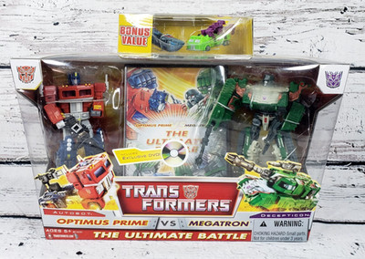 Transformers The Ultimate Battle Optimus Prime vs Megatron NEW w/Bonus New