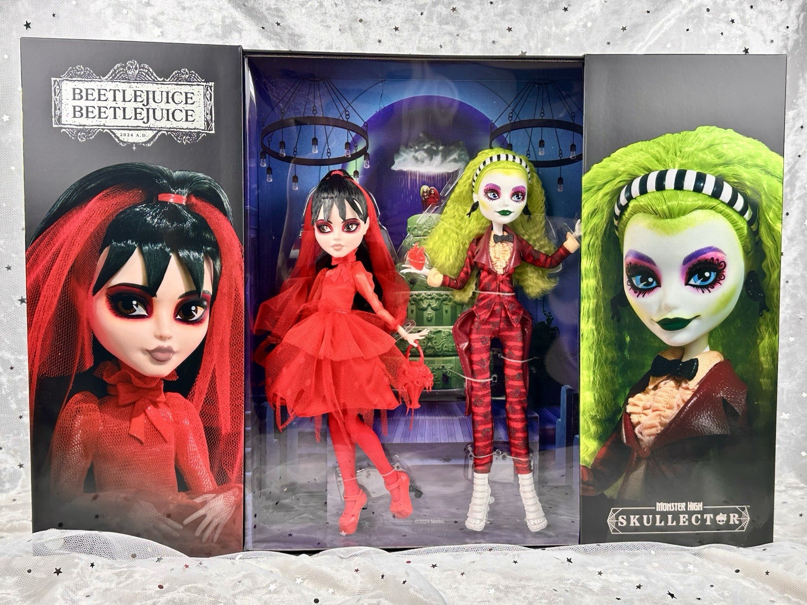 Monster High Skullector Beetlejuice Beetlejuice Lydia Deetz Dolls Mattel