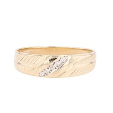 .04ctw Round Cut Diamond Prong Set Wedding Band Ring 14k Yellow Gold Size 9.75