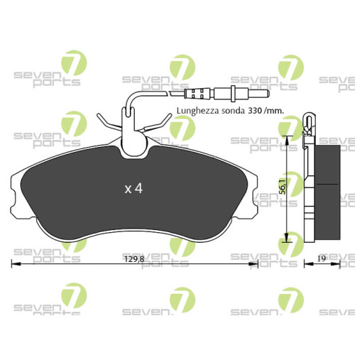 Plaquettes de frein Seven Parts SVP20270 contre l'usure prématurée sur Citroen C5