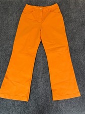 St John Sport by Marie Gray Orange Boot cut Pants Cotton Spandex Size 10