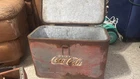 Genuine Coca-Cola Vintage Red Metal Carry Chest Cooler 1940s-1950s