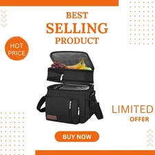 15L Dual Compartment Insulated Lunch Cooler - Ideal for Outdoor Adventures