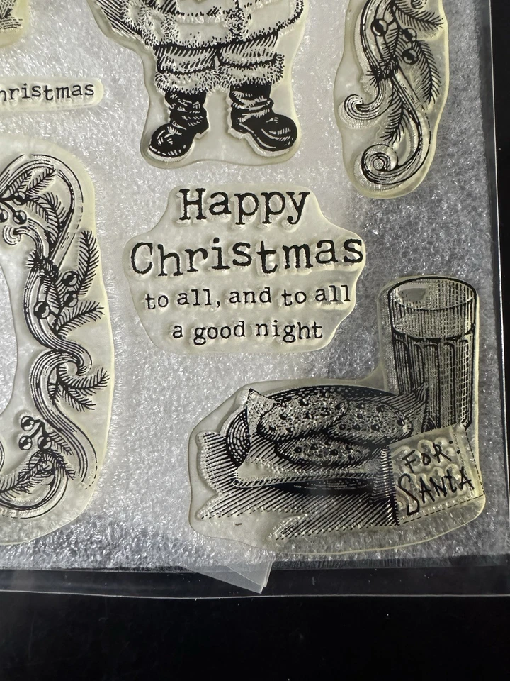 Estampillas acrílicas transparentes cerca de mi corazón feliz Navidad D1323 Foto 2 de 4