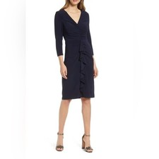 NWT Eliza J Size 6 Dress Navy
