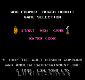 Who Framed Roger Rabbit - NES Nintendo Game