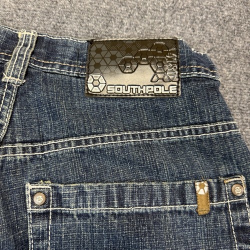 Southpole Jeans Size 30x33 Blue Dark Wash Denim 4180 Vintage Y2K Baggy - Picture 9 of 15