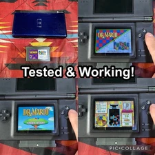 Nintendo DS Lite USG-001 Cobalt Blue Handheld Console Broken Hinge / 1 Game