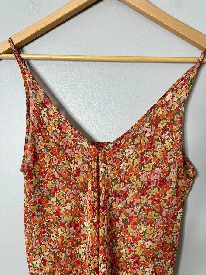Vestido Y2K Victoria’s Secret Transparente Ditsy Floral Mini Sin Mangas Talla Mediana Boho Hippie Foto 4 de 4