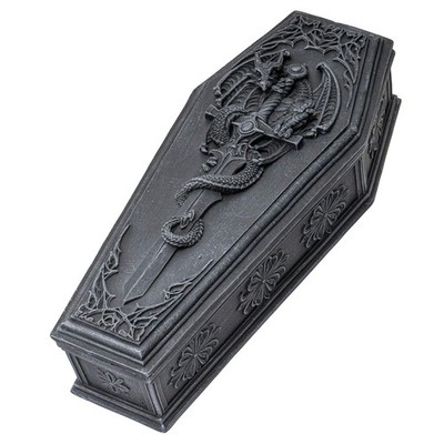 Summit Collection Gothic Dragon Sword Coffin Keepsake Box Collectible Sculpture