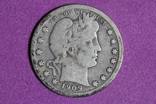 Estate Find 1909 D Barber Quarter Dollar #K59501