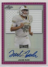 2020 Leaf Metal US Army All-American Bowl Pink 1/10 Jacob Zuhr #BA-JZ1 Auto 0b2