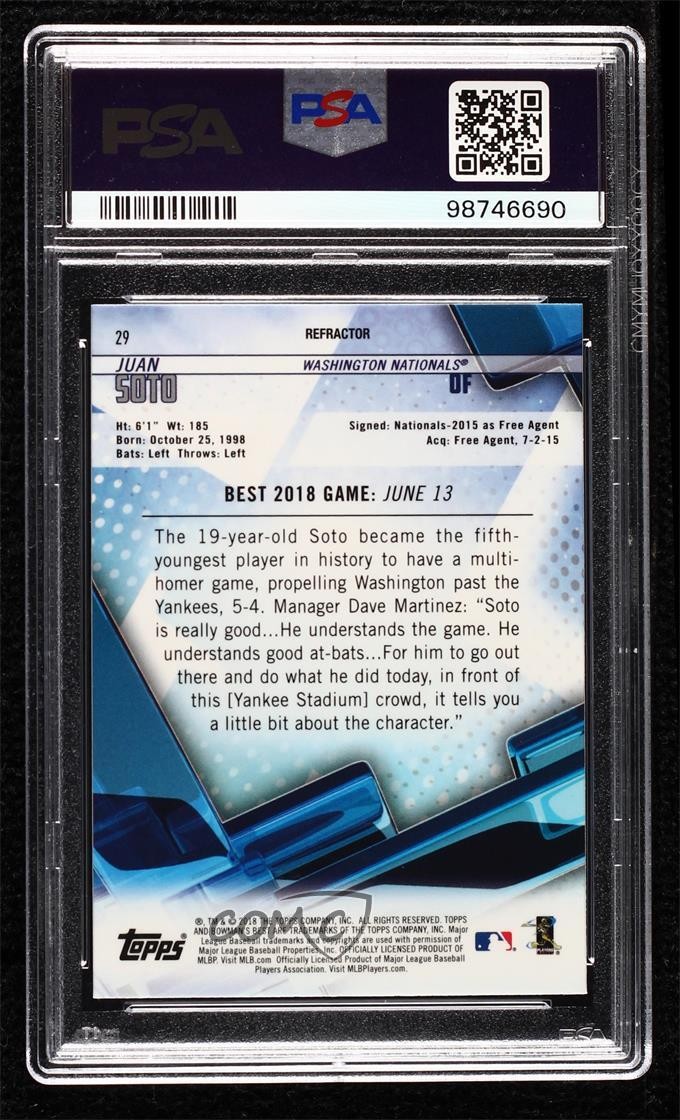 その他 2018 Bowman's B Perfomer Juan Soto PSA10 s-l400.jpg