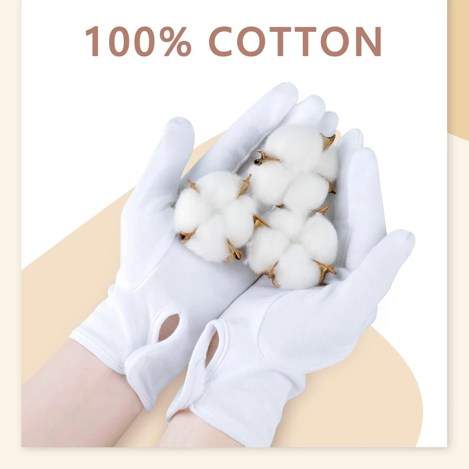 Parade White Cotton Formal Tuxedo Costume Honor Guard Gloves with Snap Cuff, Coi - Image 2 of 4