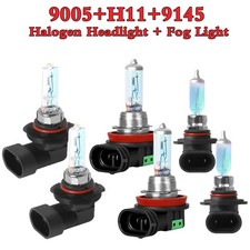 For Ford F 150 2015-2024 Halogen Headlight High/Low +Fog Light Bulbs Combo Kit