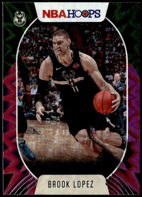 2020-21 Hoops #6 Brook Lopez Purple Explosion E1