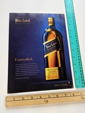 1-page Clipping - bottle photo Johnnie Walker Blue Label Scotch Whisky Print Ad