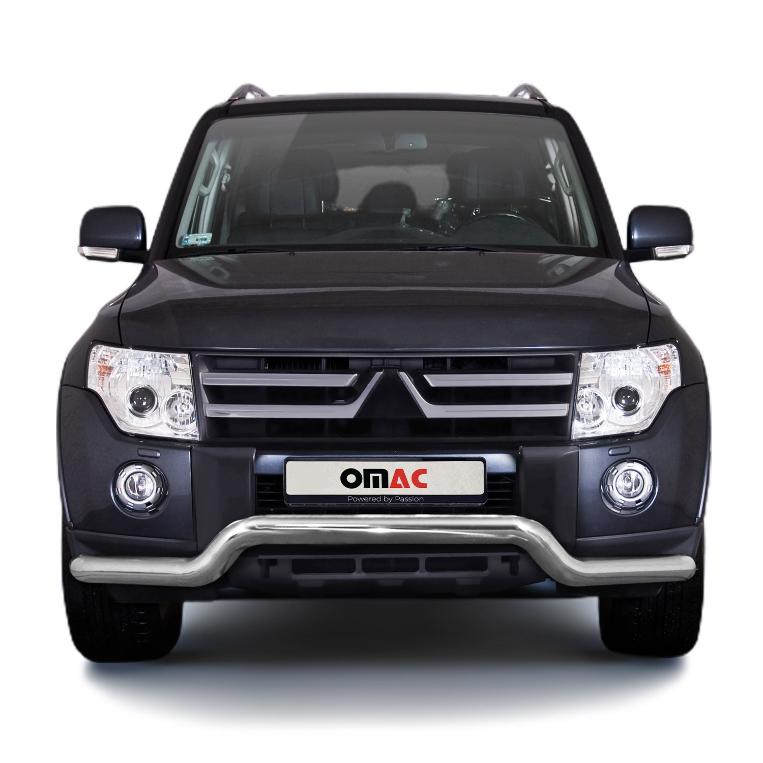 Pare-Buffle Pajero 2007-2014 Argent - Protection Avant Acier Tout-Terrain