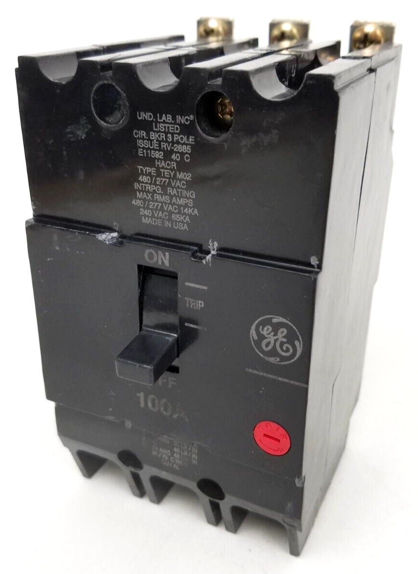 TEY3100 GE 100 Amp 480 Volt Circuit Breaker - Next Day Option