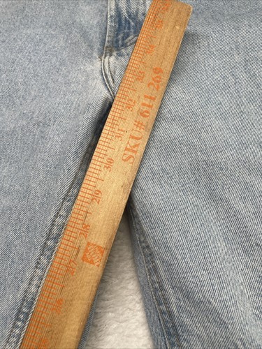 Jeans vintage Tommy Hilfiger uomo 30x32 blu denim larghi gamba affusolata Y2K_Made in USA - Foto 3 di 9
