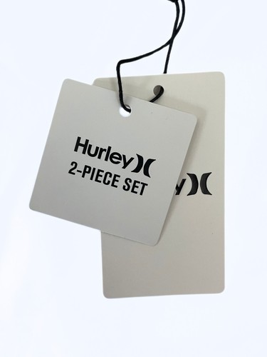 Hurley Girls Large L 10-12 UPF 50+ Rash Guard Swimsuit Bikini Set White Pink $45 - Picture 10 of 10