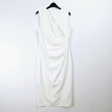 Dazy - NEW - Ruched Wrap Detail Midi Dress - White - XXL